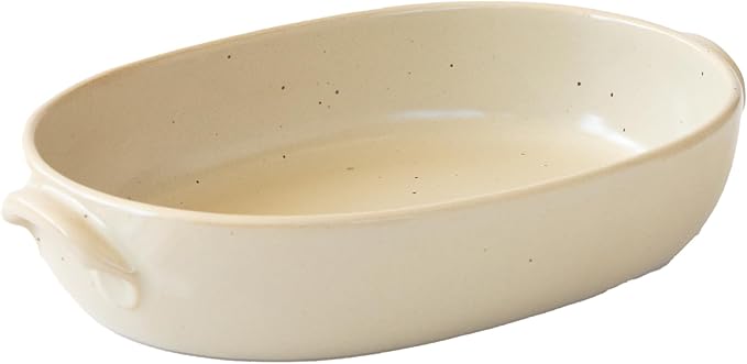 Banko Ware Au Gratin Dish, Large, Diameter Approx. 11.8 inches (30 cm), Heat Resistant, Pottery, Oven Safe, Direct Fire, Microwave, Dishwasher Safe, Beige, Made in Japan