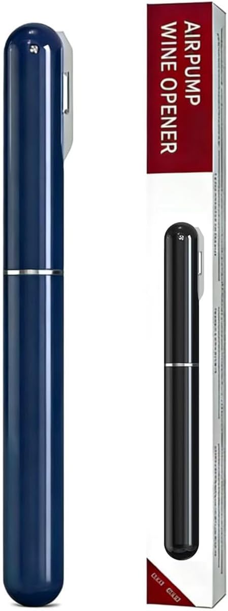 IPEROT Wine Bottle Opener, IPEROT Air Pressure Wine Corkscrew With Cutting Wine Bottle Foil Knife, Effortlessly Open Wine Bottles Without Damaging Corks, Easy-to-Use (Blue)