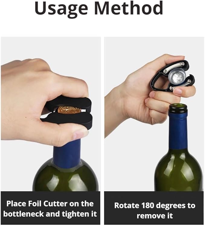 1 Vacuum Wine Stopper 1 Wine Aerator Pourer Aerating Spout with 1 Wine Foil Cutter Tool, Wine Bottle Stoppers set Reusable Wine Preserver Keep Fresh, Perfect Wine Accessory Gift for Wine Lovers