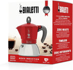 Bialetti - Moka Induction, Moka Pot, Suitable for all Types of Hobs, 4 Cups Espresso (5.7 Oz), Red