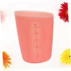 Unomor Diy Tool 250ml Silicone Milk Cup Measuring Cup Double Scale for Baking Mixing Food-grade Silicone Random