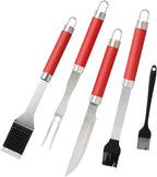 Dr. Camp 5 Piece Grill Accessories Grill Tools Set Heavy Duty Stainless Steel Grilling Accessories for Outdoor Grill BBQ Utensils Set
