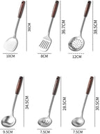 Kitchen Utensils Set，Cooking Utensils Kitchen Tools Gadgets Spoons for Cooking Spatulas Stainless Steel Cooking Utensils Spatulas Spoons 6 Pieces Sets