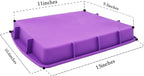 Lmaray 11 x 9.5 Inch Purple Silicone Baking Pan, Safe, Durable, Easy Cleanup, Microwave and Oven Safe, 2 Pieces