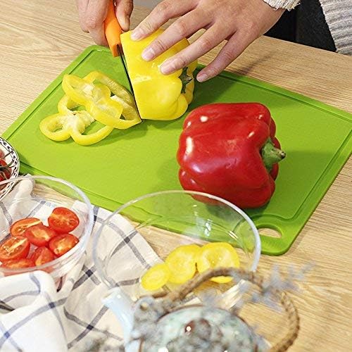 Liflicon Extra Large Thick Silicone Cutting Board 14.6'' x 10.43'' Chopping Board Flexible Cutting Mats Dishwasher Safe-Green