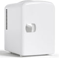 Antarctic Star 4L/6 Can Portable Mini Fridge,Personal Compact Refrigerator,Small Cooler for Food,Drinks or Skin Care, AC/DC for Bedroom, Car, Office & Dorm, White