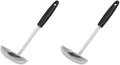 Chef Craft Select Cooking Ladle, 11.5 inch, Stainless Steel/Black (Pack of 2)