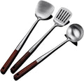 Kitchen Utensils Set，Cooking Utensils Spoons for Cooking Spatulas 304 Stainless Steel Cooking Utensils Kitchen Tools Spoons Spatulas Gadgets 3 Pieces Sets