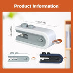 Mini Bag Sealer, 2026 New 2 in 1 Magnetic Food Sealer, USB Rechargeable Chip Bag Sealer Heat Seal Tool, Portable Handheld Snack Sealer Bag Sealing Machine for Snacks and Vegetables (Black)