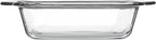 Anchor Hocking 8 Inch Square Cake Dish with TrueLock Locking Lid Bakeware, Clear