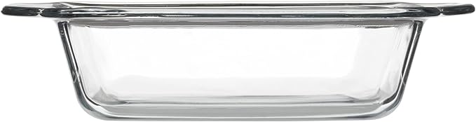 Anchor Hocking 8 Inch Square Cake Dish with TrueLock Locking Lid Bakeware, Clear
