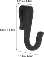 YARNOW 12pcs Black Plastic S-Shaped Multi-Purpose Kitchen Utensil Hooks with Clip-on Design for Wire Shelving, Hanging Storage Rack for Kitchen, Office, and Bathroom Organization