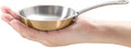 Macevia Mini 0.12QT Sauce Pan, 18/10 Stainless Steel Pans, Small Pot Butter Warmer With Handle, 3 Ply Stainless Frying Pans For Home Kitchen (4in/140ml) - Rose Gold