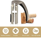 Champagne Bottle Opener, Zinc Alloy Sparkling Wine Cork Puller, Bar Jar Cork Puller Champagne Corkscrew, Multifunctional Bottle Opener, Gift for Wine Lovers(COLOR:A)
