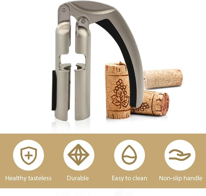 Champagne Bottle Opener, Zinc Alloy Sparkling Wine Cork Puller, Bottle Opener Bar Jar Cork Puller Professional Kitchen Champagne Corkscrew for Sparkling Wine Accessories