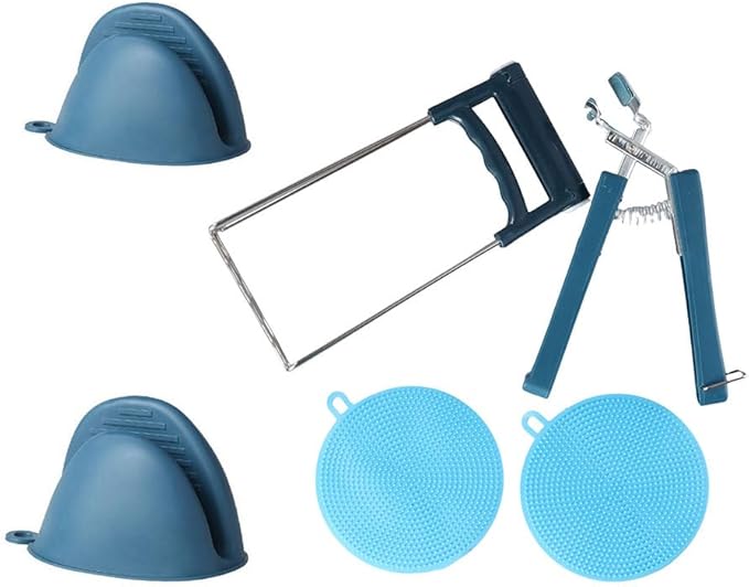Leadigol Kitchen Hot Plate Gripper,Dish Plate Clip Anti-scald Placemat Kitchen Gadgets Dish Pad Stainless Steel Bowl Remover