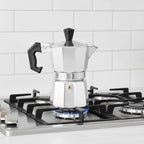 50ml Aluminum Moka Pot Espresso Maker Leak-Proof Design with Ergonomic Handle 1 Cup Stovetop Coffee Maker for Home & Office Use