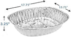 Disposable Oval Roasting Pan - Durable Turkey Roaster Pans Extra Large, Heavy-Duty Aluminum Foil, Deep, Oval Shape for Chicken, Meat, Brisket, Roasting, Baking, Recyclable (20)