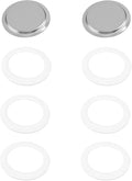 6 Pieces Moka Pot Replacement Cup Gasket with 2 Pcs Stainless Filter Silicone Moka Express Replacement Seals Funnel Kits Compatible Espresso Coffee Maker Parts(3-cup)