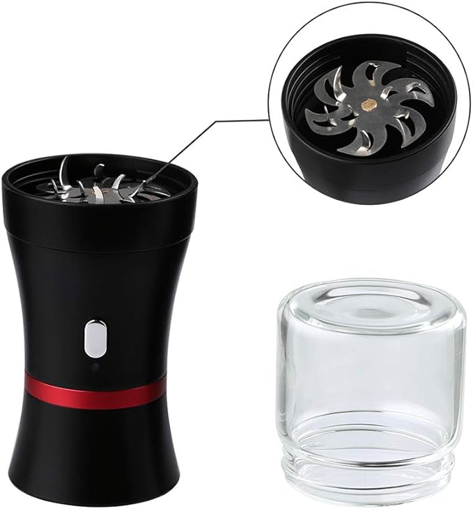 Upgraded Mini Electric Grinder Spice Smart Herb 1100 mAh with 50ml Jar,Easy to Carry (big)