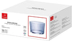 Bormioli Rocco Exclusiva Rum Glasses, Set of 12-7.25 Oz. Sapphire Blue Small Tumblers with Laser-Cut Rim & Shock-Enhanced Edge - Compact Star Glass Cups for Spirits & Mixed Drinks - Italian Made