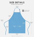 Syntus Apron for Men Women, Adjustable Cooking Kitchen Chef Aprons with 2 Pockets, Cotton/Polycotton/Polyester