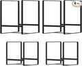2 Large 2 Small Plate Organizers Holders Upright Cabinet Dish Drying Racks Metal Plate Dish Organizers Racks Stands for Countertop and Cupboard Black