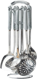 Ceramic Handles Cooking Tool Set Steel Kitchen Utensils Of Cookers Shovels Spoons Strainer(D)