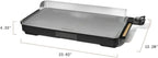 Electric Griddle 12x22 Inch with Backsplash, Nonstick Cooking Surface, Adjustable Temperature Control (Black Sesame)