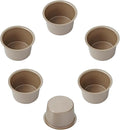 Stackable Muffin Pan Set — 6 Individual Non-Stick Muffin Cups, Modular Carbon Steel Cupcake Molds, Golden Easy-Release, Space-Saving Baking for Oven