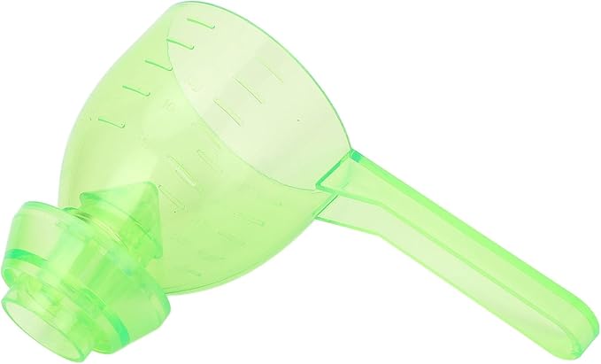 Asixxsix Measuring Scoop, Spill Proof Funnel Design Powder Funnel, Kitchen Measuring Tool with Scale for Seasoning Camping Baking Supplements Dishwasher Safe Food Grade ABS Material (Green)
