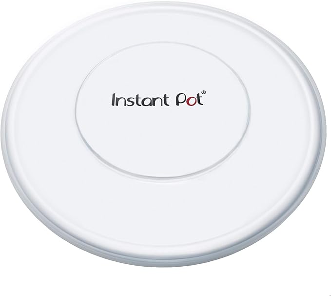 Instant Pot 8QT Silicone Lid, Compatible with 8-Qt Stainless-Steel Inner Pot, Bowl and Food Cover, Microwave Cover for Food, Transparent White