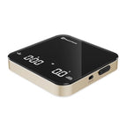 Maestri House Mini Coffee Scale with Timer, USB-C Rechargeable Espresso Scale, 2kg/0.1g Accurate Scale for Espresso and Pour-Over Coffee, Portable Digital Kitchen Scale with Auto Timer (Black & Gold)