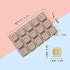 Cube Cake Silicone Mold | 1.6" x 1.6" x 0.8" 3D Square Mini Mousse Cake Baking Mold, French Dessert Molds for Chocolate, Jello, Brownie Bites, Ice Cream Cube, 15-Cavity