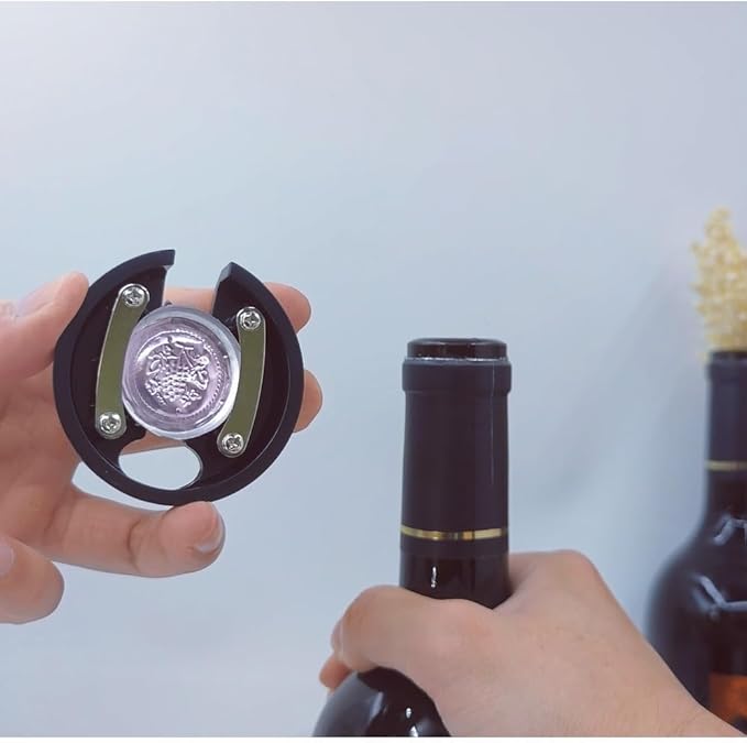 Wine Foil Cutter Tool for Wine Bottles 2 Pack Design Stainless Steel Blades Foil Remover Removes Foil Top Effortlessly Gift for Wine Lovers, Stainless Steel Silver