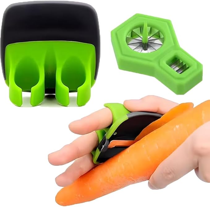 Ultimate Prep Kitchen Tool Set - Comfort Grip Palm Peeler & Multi-Functional Scallion Shredder, Stainless Steel Blades for Effortless Peeling and Shredding, Perfect for Home & Commercial Cooking