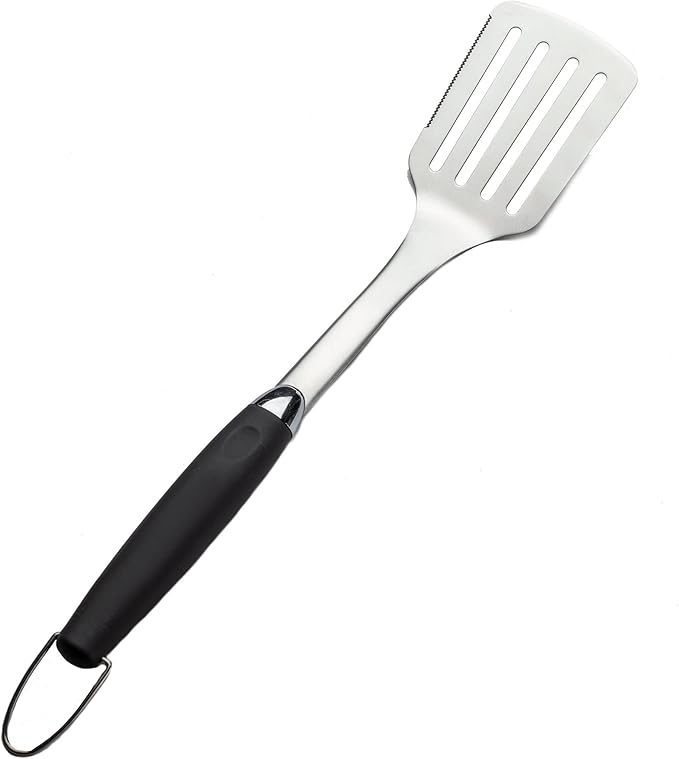 3 Piece Stainless Steel BBQ Grill Tool Set w/Tongs, Spatula & Fork - Accessories for Outdoor Barbecue Grills (3 Piece Set)