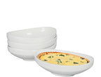 Au Gratin Baking Dishes 7'' x 4'', 12 OZ Ceramic Oval Baking Dish for Single Serving, Individual Casserole Dishes Oven Safe, Set of 4 Oval serving bowl for food, Side Dishes, Salad, Pasta