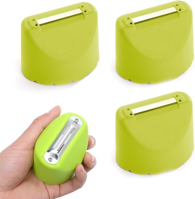 3Pcs Anti-splash Paring,Household Grater Planer Multi-Function Self-Stand Easy-Pouring Vegetable Slicer Storage Anti Splash Peeler Kitchen Peeling Tool (Green)