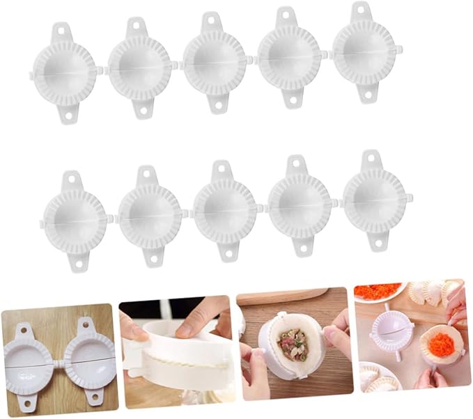 20pcs Dumplings Maker Molds with Lucky Character 7cm Diameter Manual Dumpling Skin Press Kitchen Gadget Hand Tool for Cooking