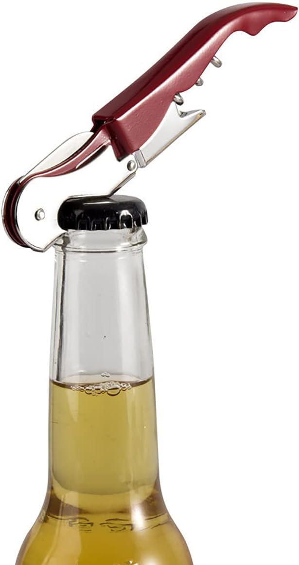 Waiter Corkscrew Professional Wine Opener with Foil Cutter,Manual Wine Bottle Opener for Servers, Bartenders and Waiter (2, Pink)