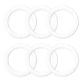 6 Pcs Gasket Seal Rings for Bialetti Moka Express Dama 9 Cups - Spare Food Grade Silicone Sealing Rings for Aluminium Stovetop Coffee Maker Pots (Better Than Rubber)