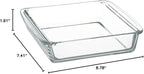iwaki BC221 Heat Resistant Glass Cake Pan Au Gratin Dish, Square Shape, 7.1 x 7.1 inches (18 x 18 cm)