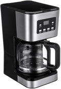 950W electric coffee machine 12 cups automatic drip coffee machine with coffee pot 220V automatic insulation function for home office use, WHITE