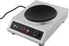 1800W Electric Wok Used for Home and Commercial, Induction Wok with Concave Surface Strong Power Dual Control Mode 10 Power and Temp 24H Timer Induction Cooktop For Cooking