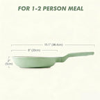SENSARTE Nonstick Ceramic Frying Pan Skillet, 8 Inch Omelet Pan, Healthy Non Toxic Chef Pan, Induction Egg Pan with Heat Resistant Handle, Dishwasher Safe, PFAS-Free, Green
