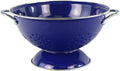 Reston Lloyd, 3 Quart Powder Coated Steel Kitchen Strainer Basket for draining Pasta, Vegetable and Fruit, Chrome Handles and Wide Stable Base, Indigo