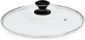 13 In Glass Lid for Frying Pan, Tempered Replacement Cover Compatible with All 13 inches Cookware for Skillets, Round Cast Iron, Cast Aluminium, Stainless Steel Pans &Pots, Black