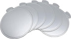 100pcs Mini Cake Boards, 3.1" Mini Round Cardboard, Mousse Cupcake Base for Cake Dessert, Silver