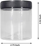 8oz Plastic Jars With Lids, Airtight Container for Food Storage, Clear Plastic Jars Ideal For Dry Food, Peanut Butter, Honey Jam,Cosmetics, Cream, Bathroom and Storage(set of24)